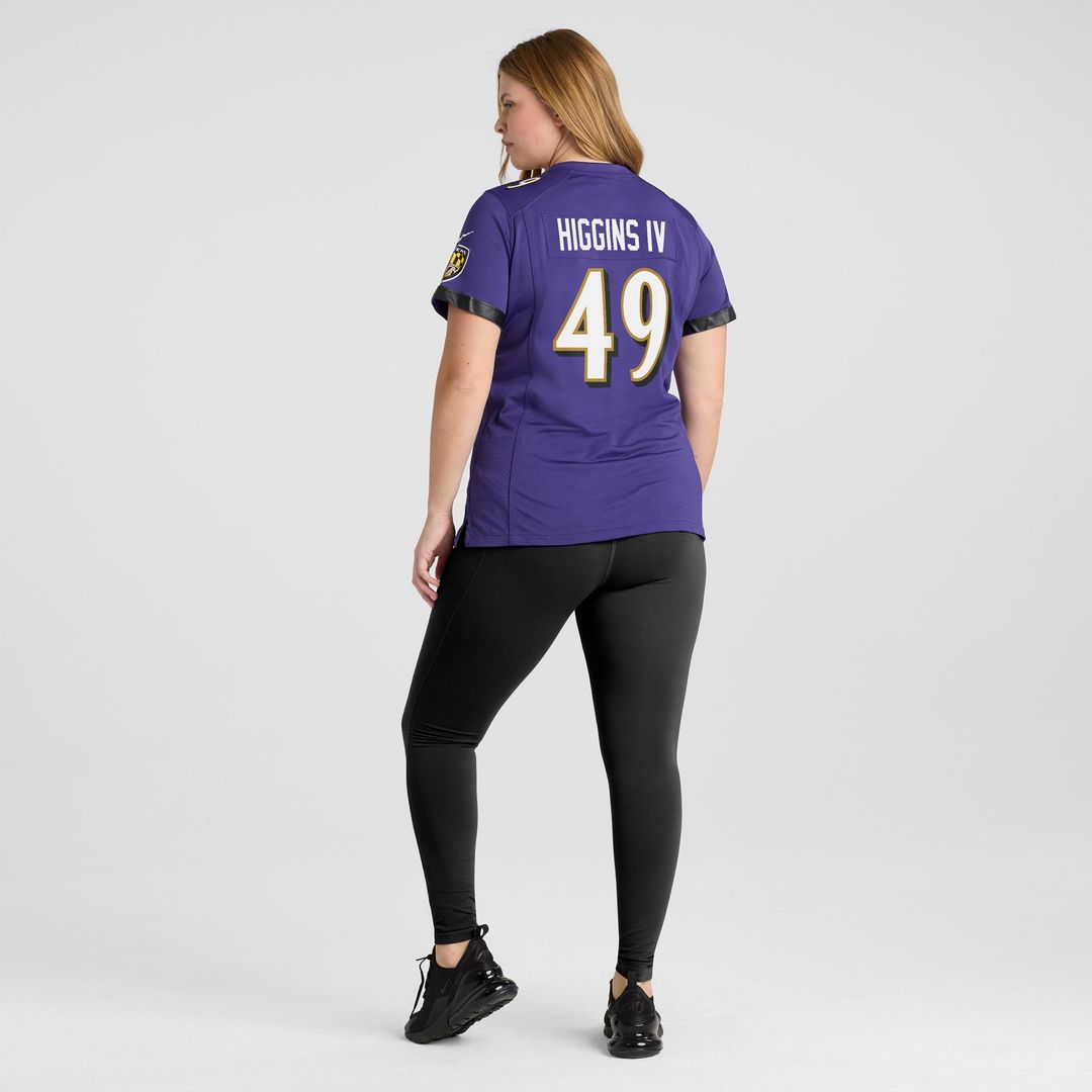 Jay Higgins IV Baltimore Ravens Women's Team Jersey - Purple