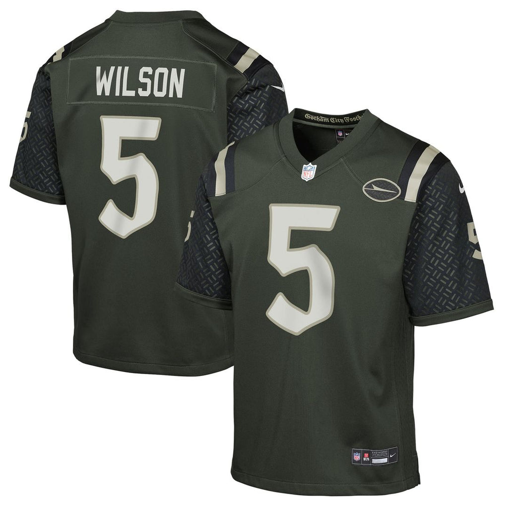 Garrett Wilson New York Jets Youth 2025 Rivalries Collection Jersey - Gotham Green