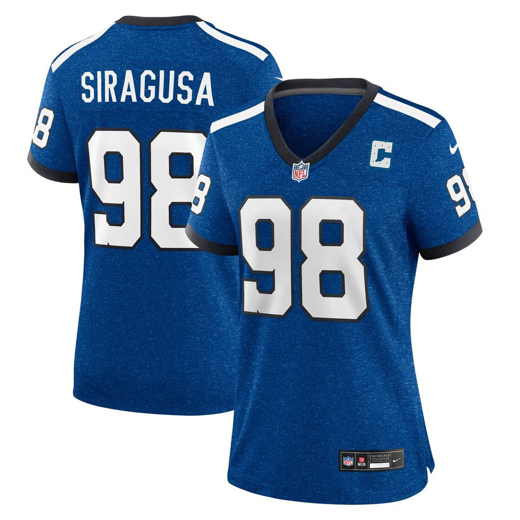 Tony Siragusa Indianapolis Colts Women's Indiana Nights Alternate Jersey - Royal