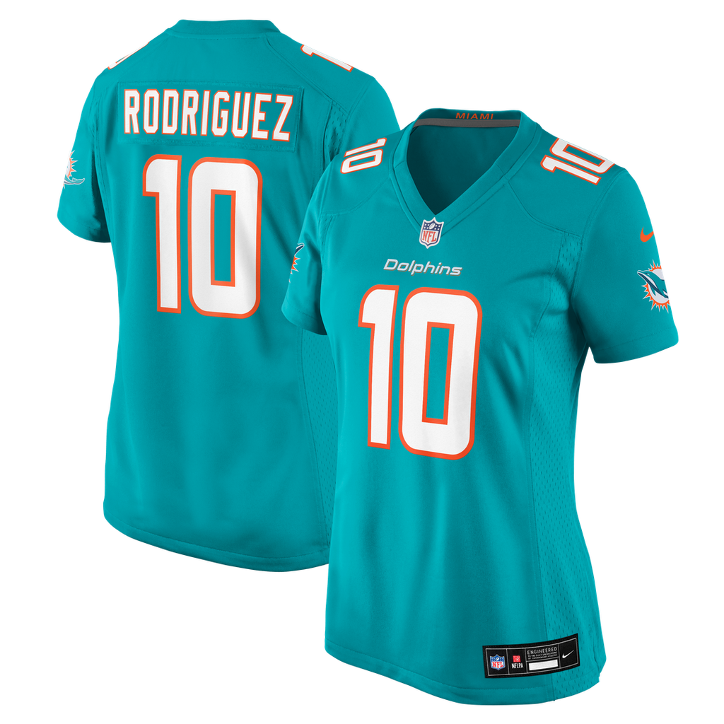 Jacob Rodriguez Miami Dolphins Women's Team Jersey - Aqua