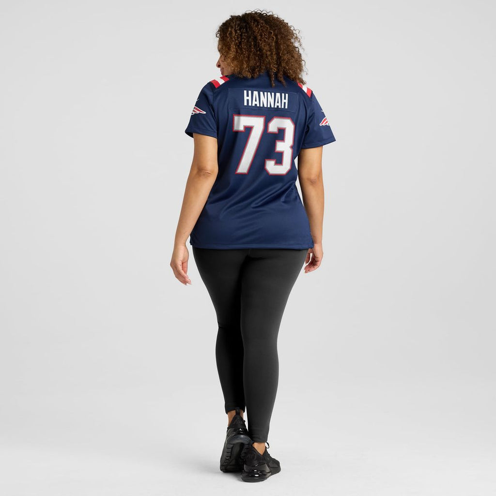 John Hannah New England Patriots Women's Game Retired Player Jersey - Navy