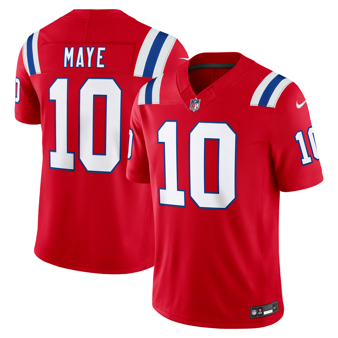 Drake Maye New England Patriots Stitched Jersey - White
