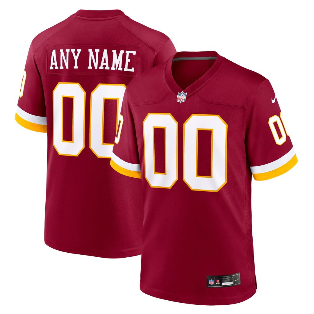 Washington Commanders Custom Jersey - Burgundy