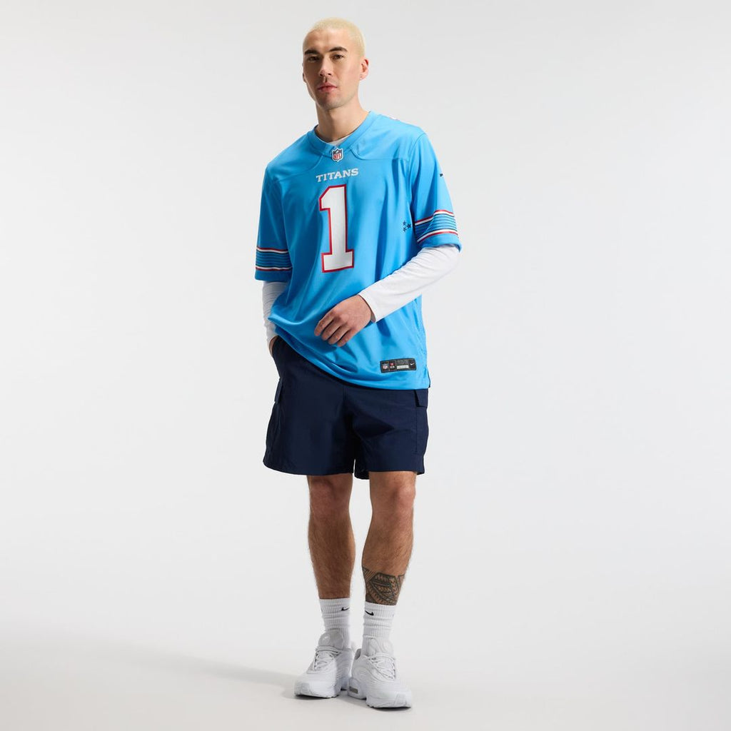 Cameron Ward Tennessee Titans Jersey - Light Blue