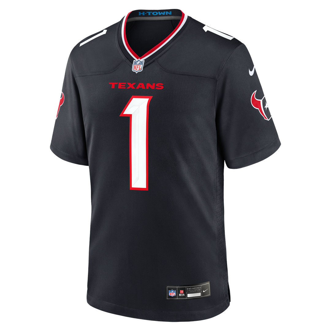 Number 1 Groom Houston Texans Jersey - Navy