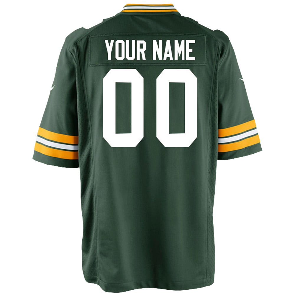 Green Bay Packers Youth Custom Jersey - Green