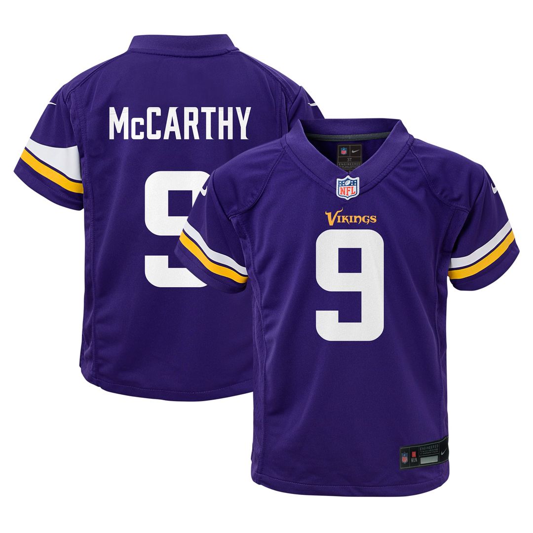 J.J. McCarthy Minnesota Vikings Preschool Player Jersey - Purple