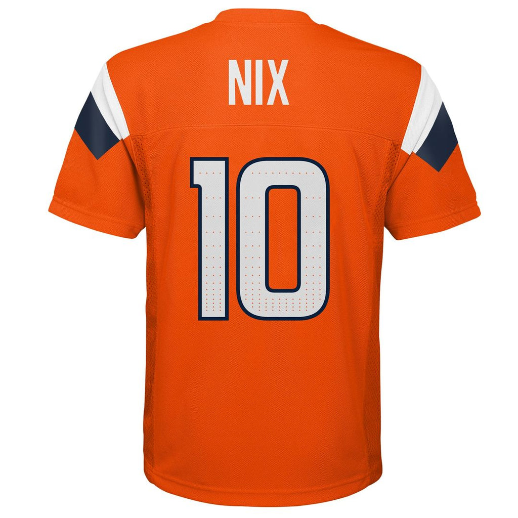 Bo Nix Denver Broncos Youth Jersey - Orange
