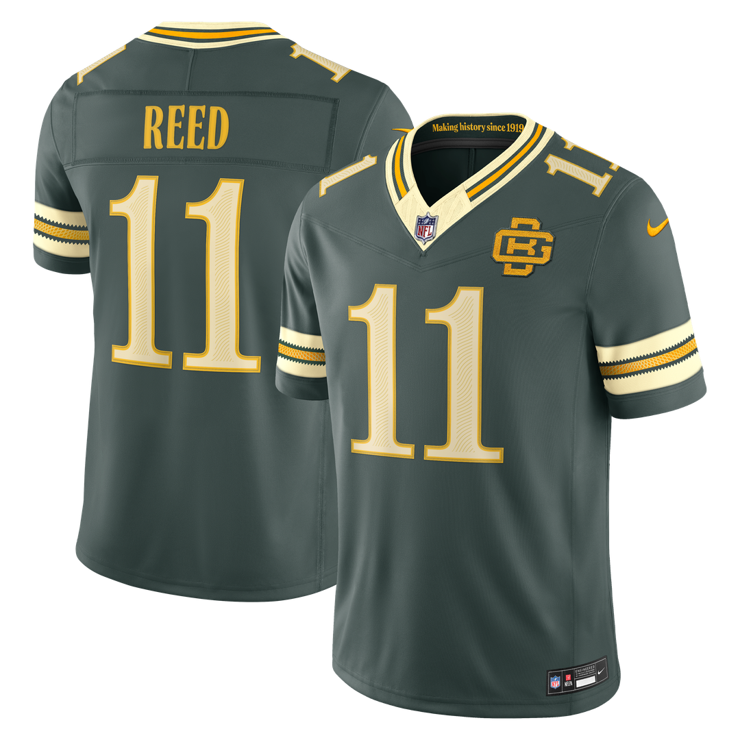 Jayden Reed Green Bay Packers 2026 Rivalries Collection Stitched Jersey - Green