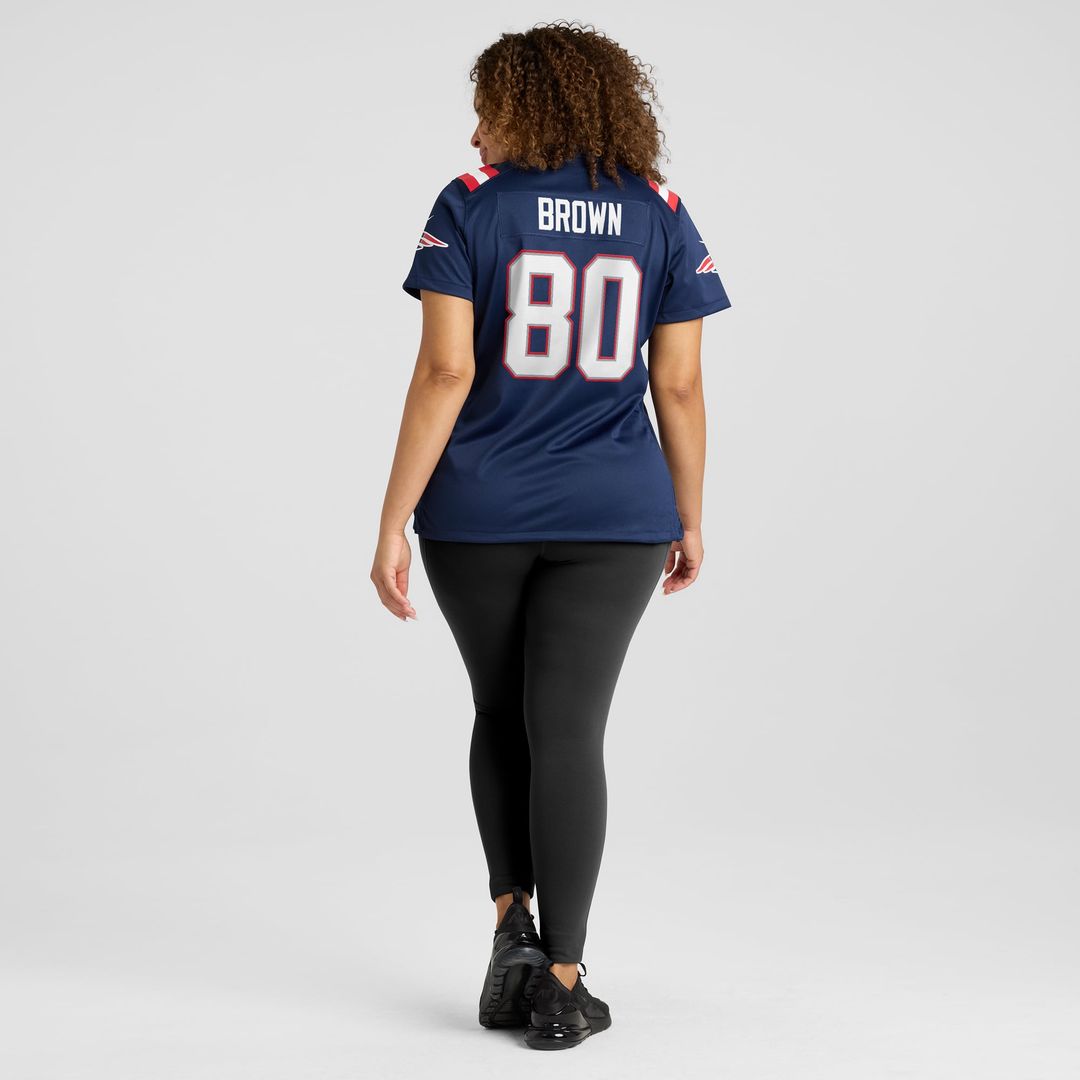 Troy Brown New England Patriots Women's Game Retired Player Jersey - Navy