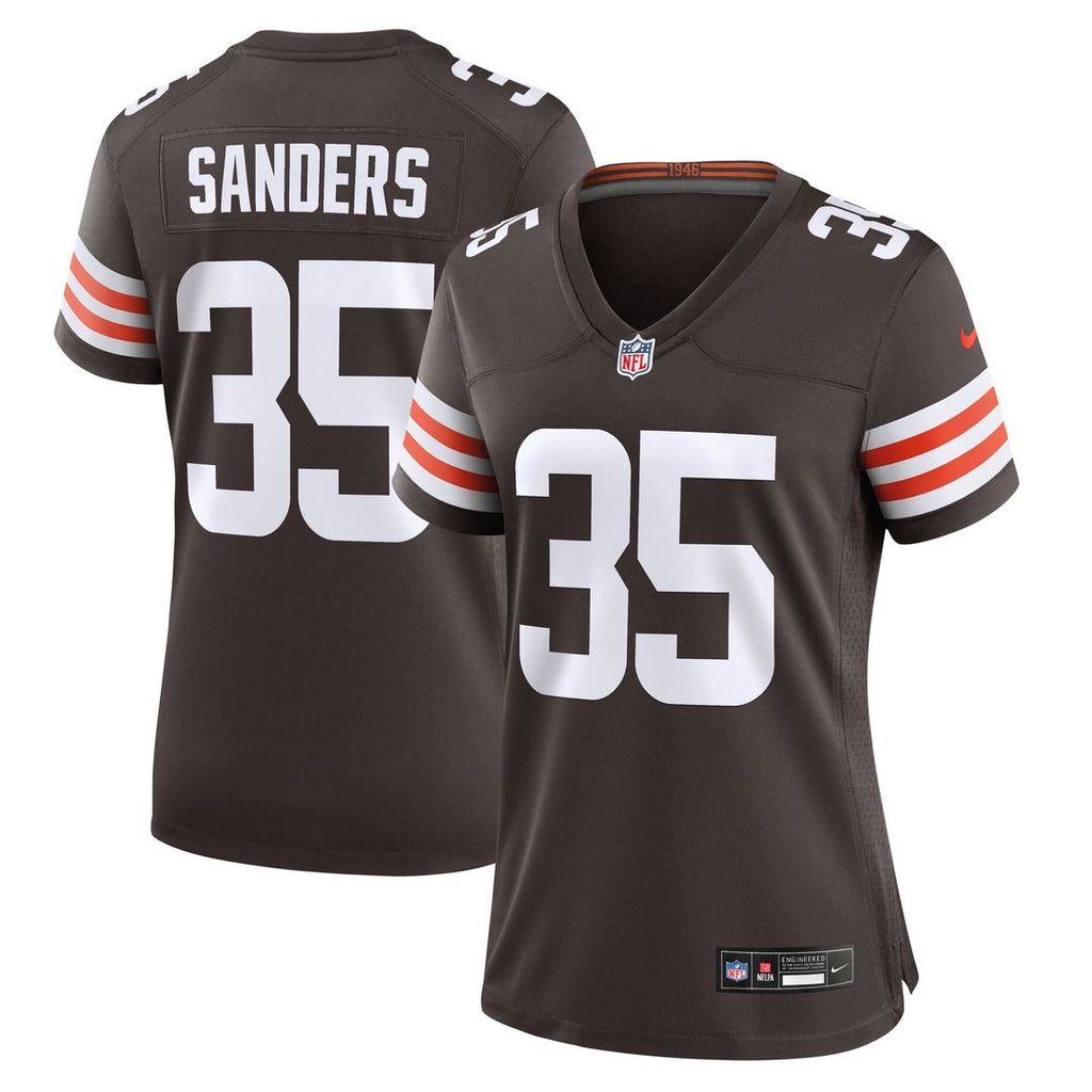 Raheim Sanders Cleveland Browns Women's Team Jersey - Brown