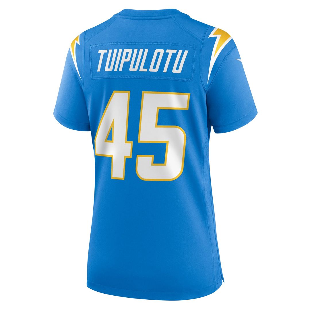 Tuli Tuipulotu Los Angeles Chargers Women's Team Jersey - Powder Blue