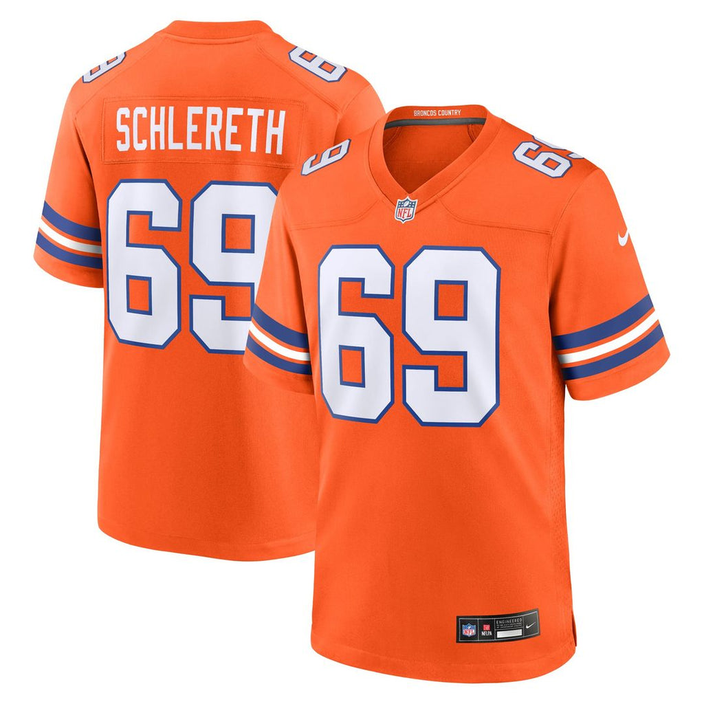 Mark Schlereth Denver Broncos Retired Player Alternate Jersey - Orange
