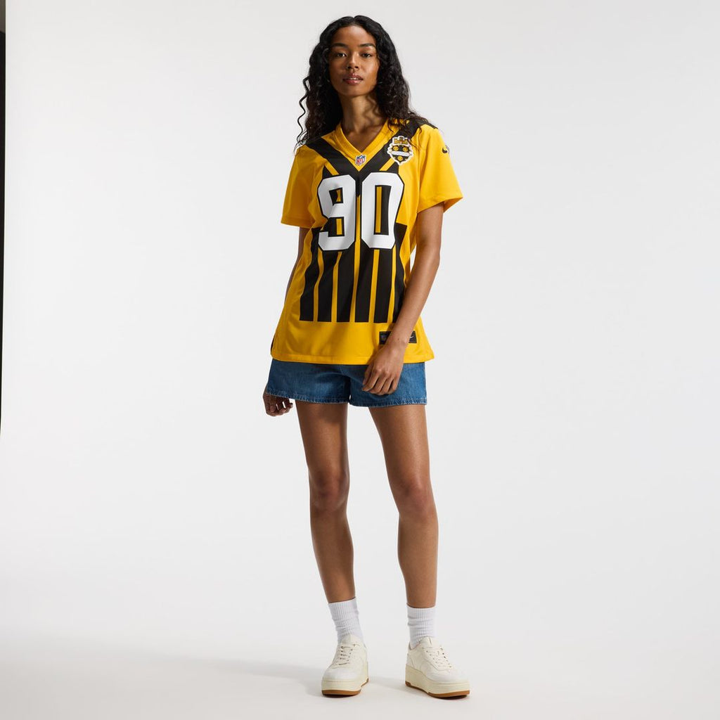 T.J. Watt Pittsburgh Steelers Women's Alternate 1933 Throwback Jersey - Gold