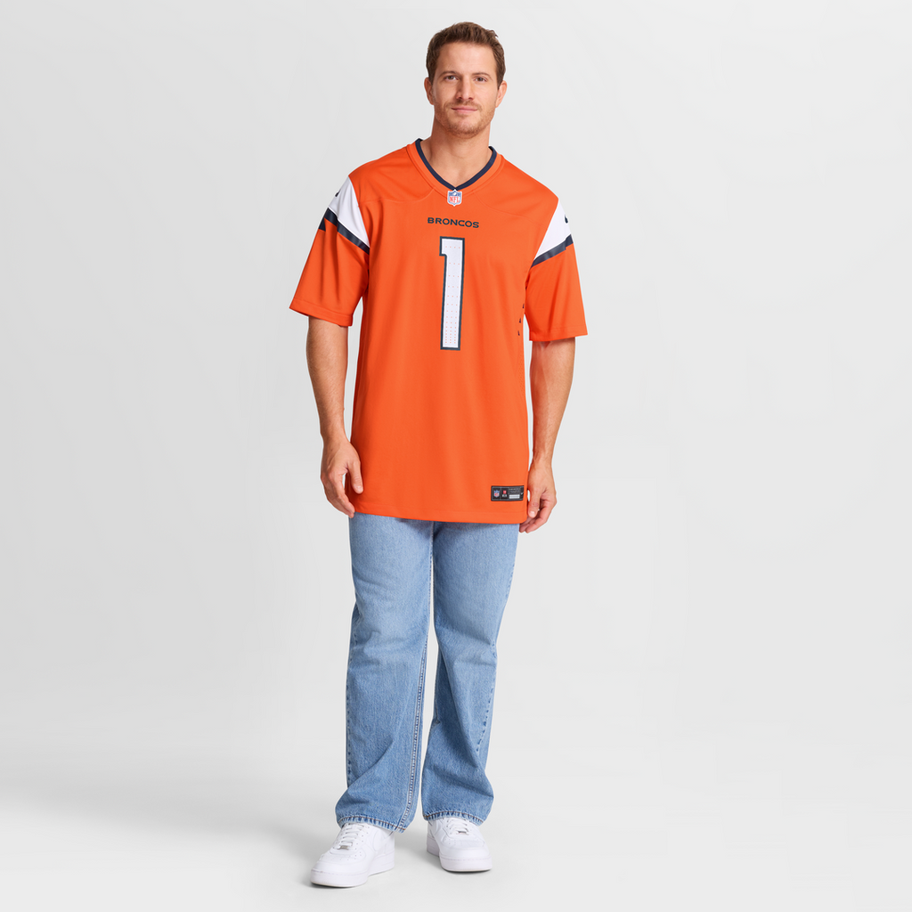 Denver Broncos #1 Dad Jersey - Orange