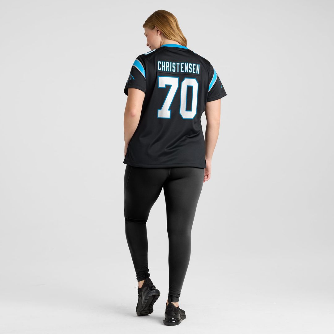 Brady Christensen Carolina Panthers Women's Team Jersey - Black