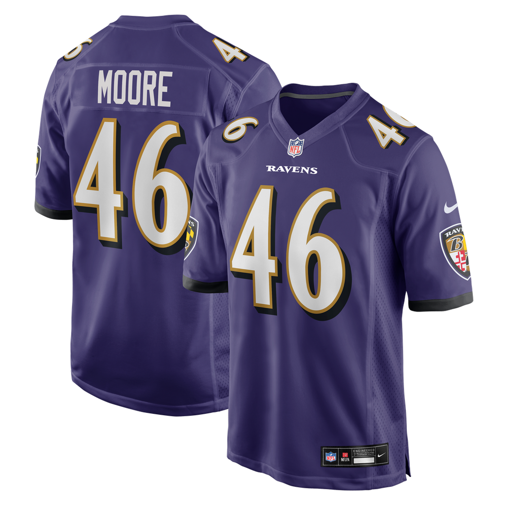 Nick Moore Baltimore Ravens Jersey - Purple