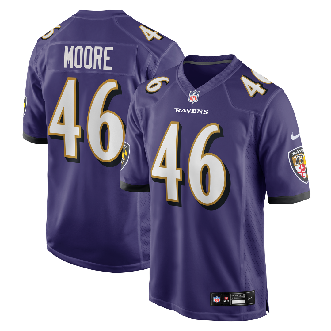 Nick Moore Baltimore Ravens Jersey - Purple