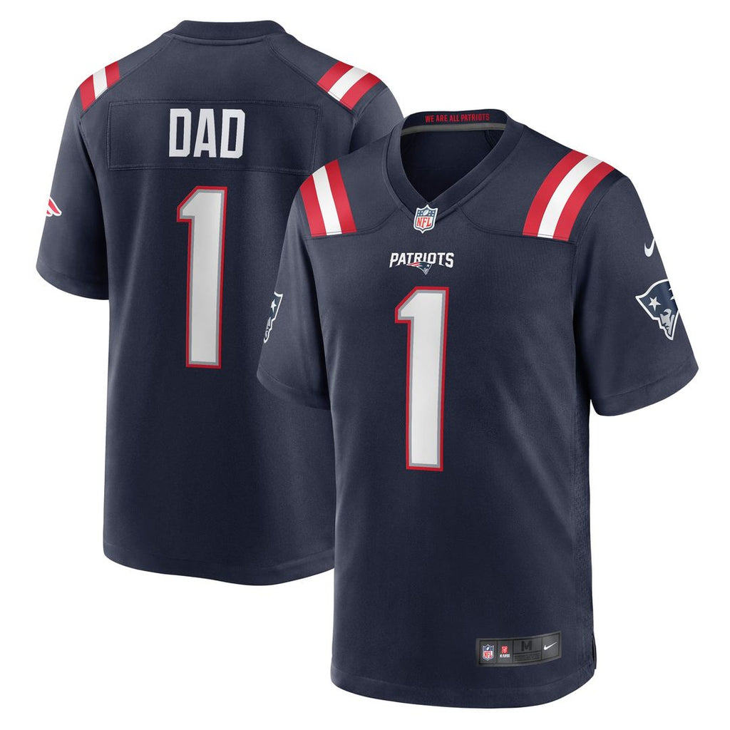 Number 1 Dad New England Patriots Jersey - Navy