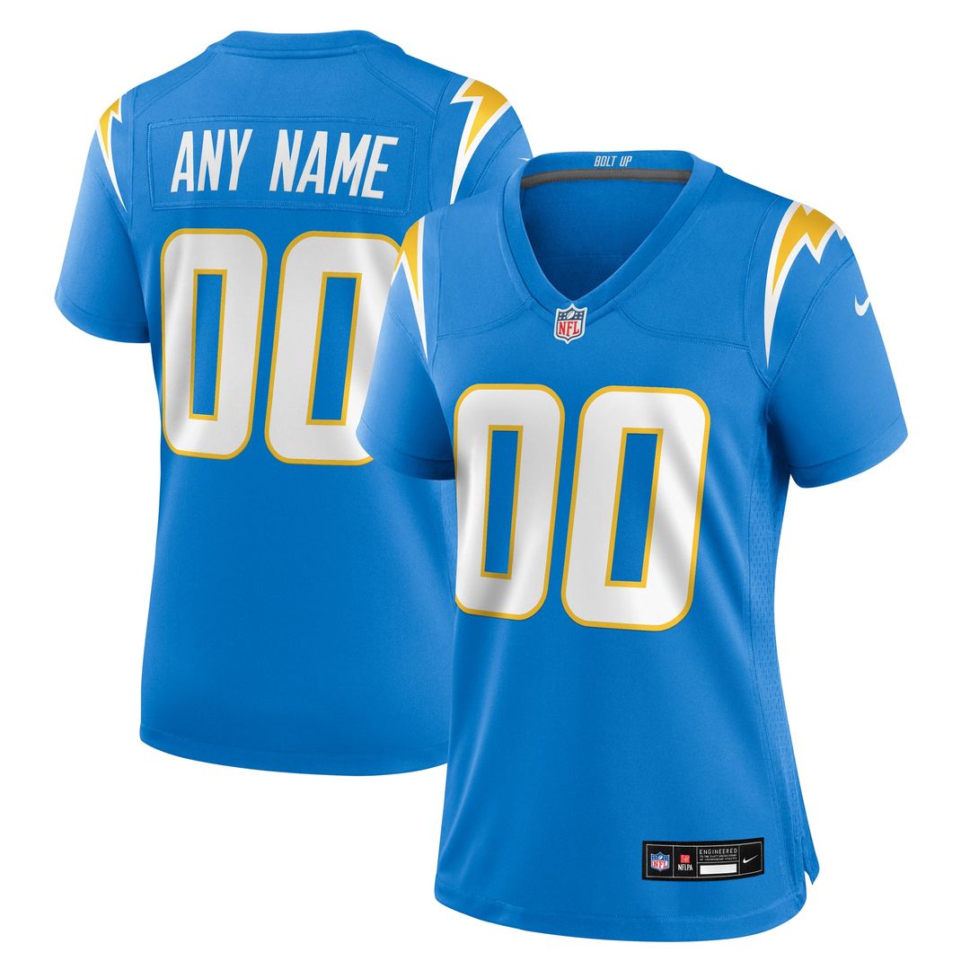 Los Angeles Chargers Women's Alternate Charger Power Game Custom Jersey - Gold
