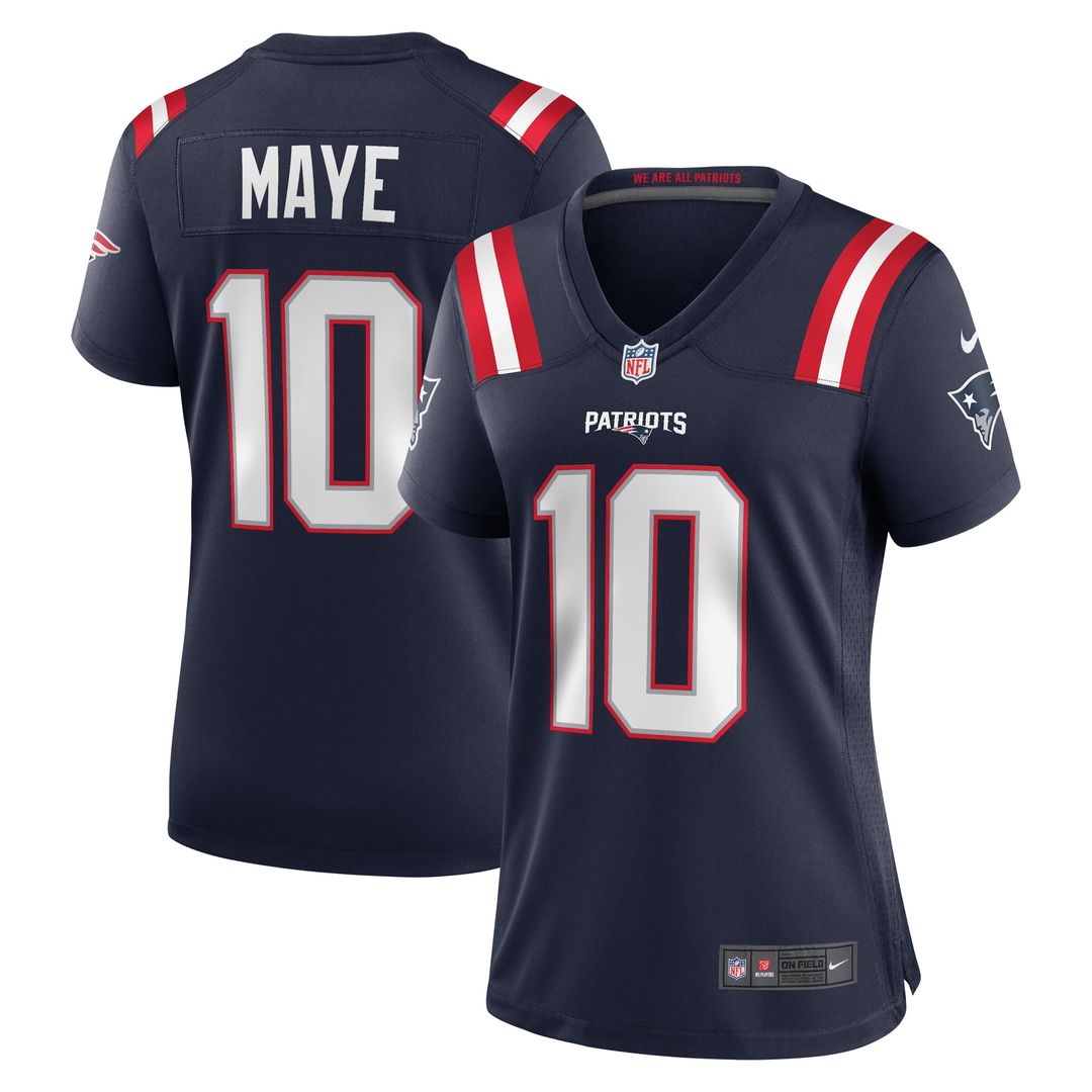 Drake Maye New England Patriots Women's Player Jersey - Navy