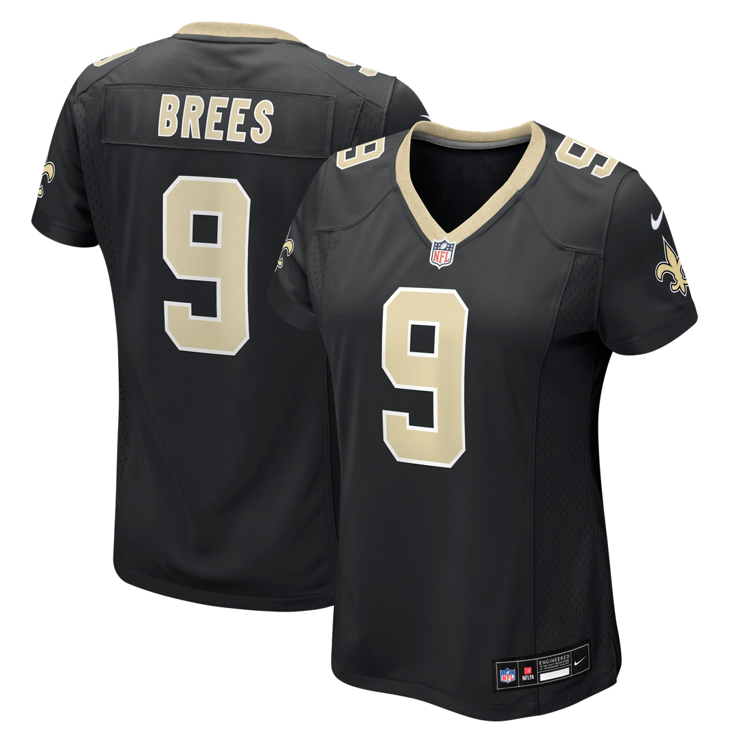 Drew Brees New Orleans Saints Women's Team Jersey - Black