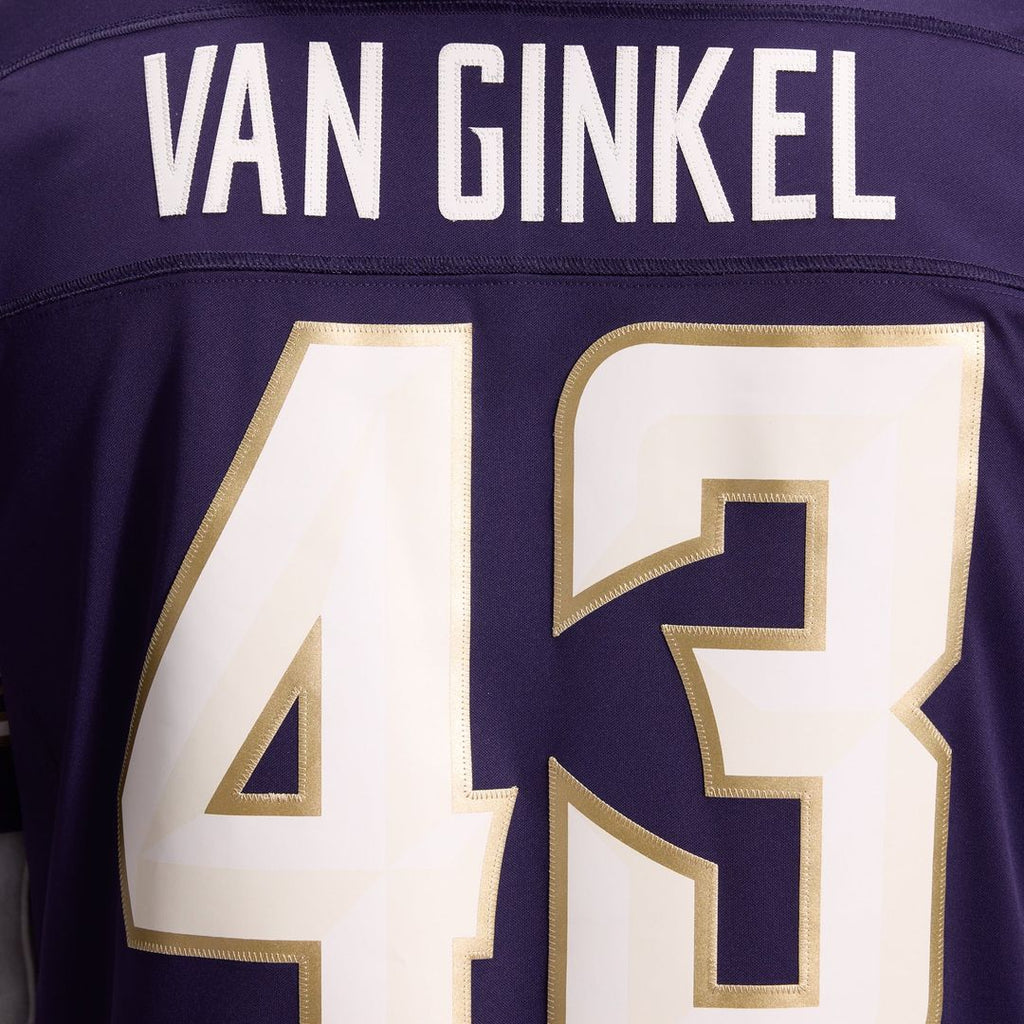 Andrew Van Ginkel Minnesota Vikings 2026 Rivalries Collection Stitched Jersey - Purple