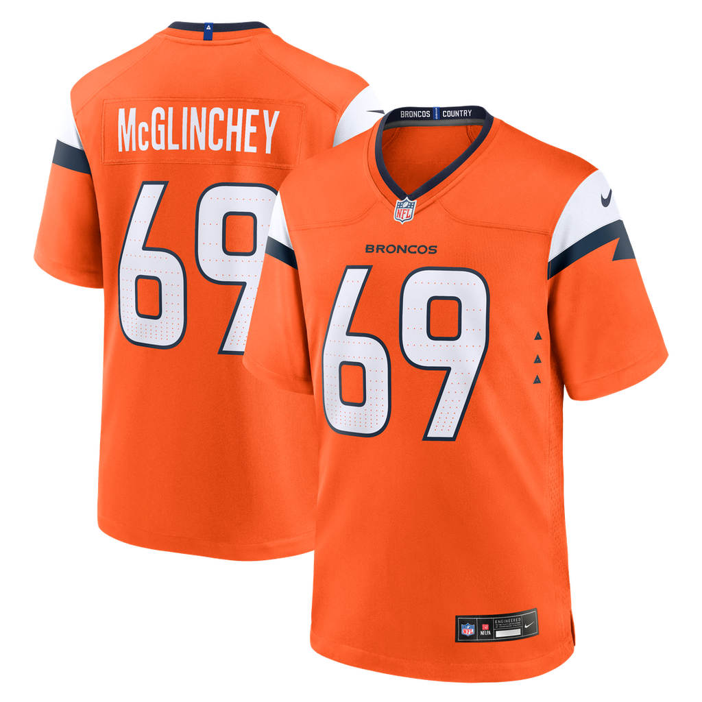 Mike McGlinchey Denver Broncos Team Jersey - Orange