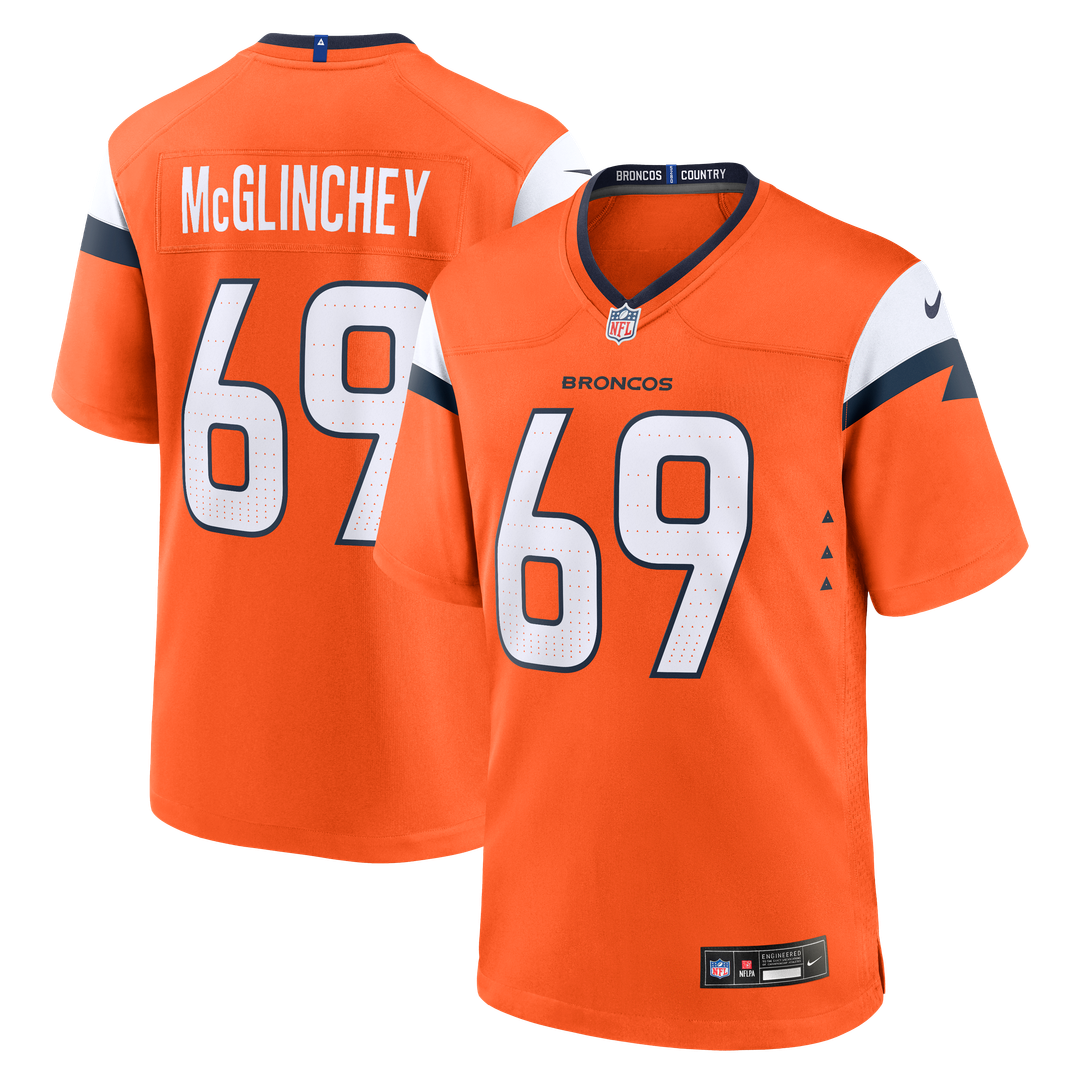 Mike McGlinchey Denver Broncos Team Jersey - Orange