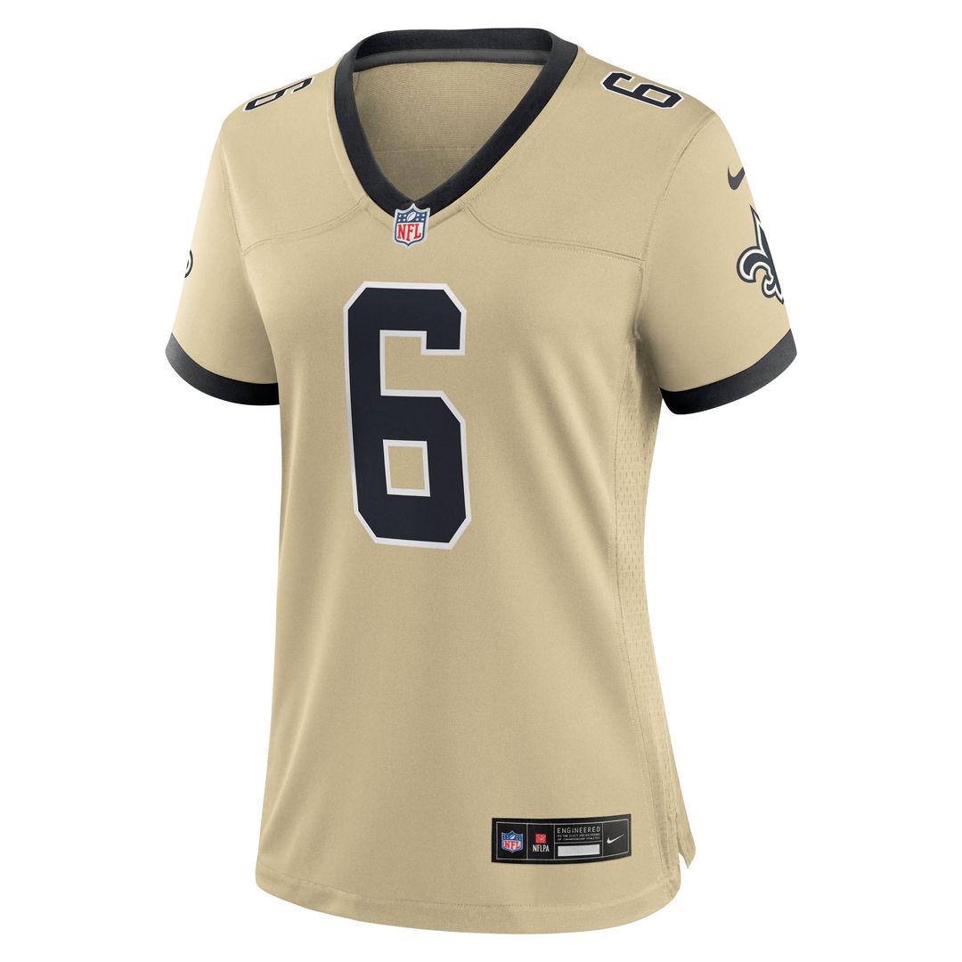 Tyler Shough New Orleans Saints Women's Jersey - Black