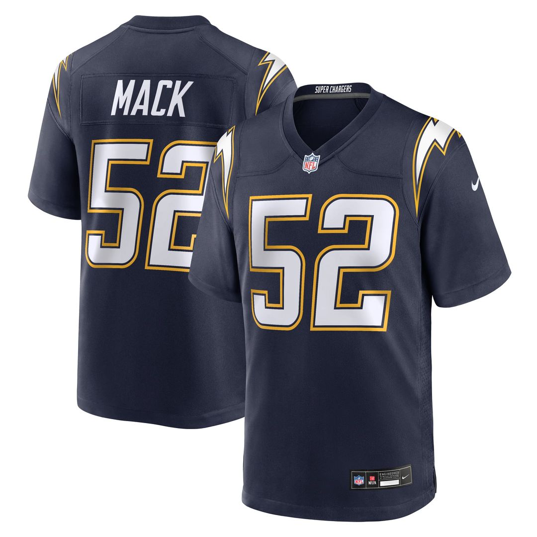 Khalil Mack Los Angeles Chargers Alternate Charger Power Jersey - Gold