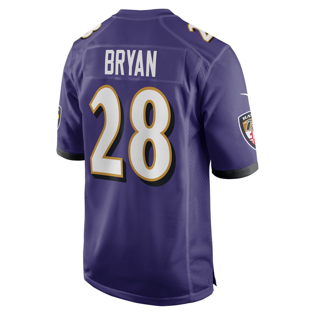 Taven Bryan Baltimore Ravens Team Jersey - Purple