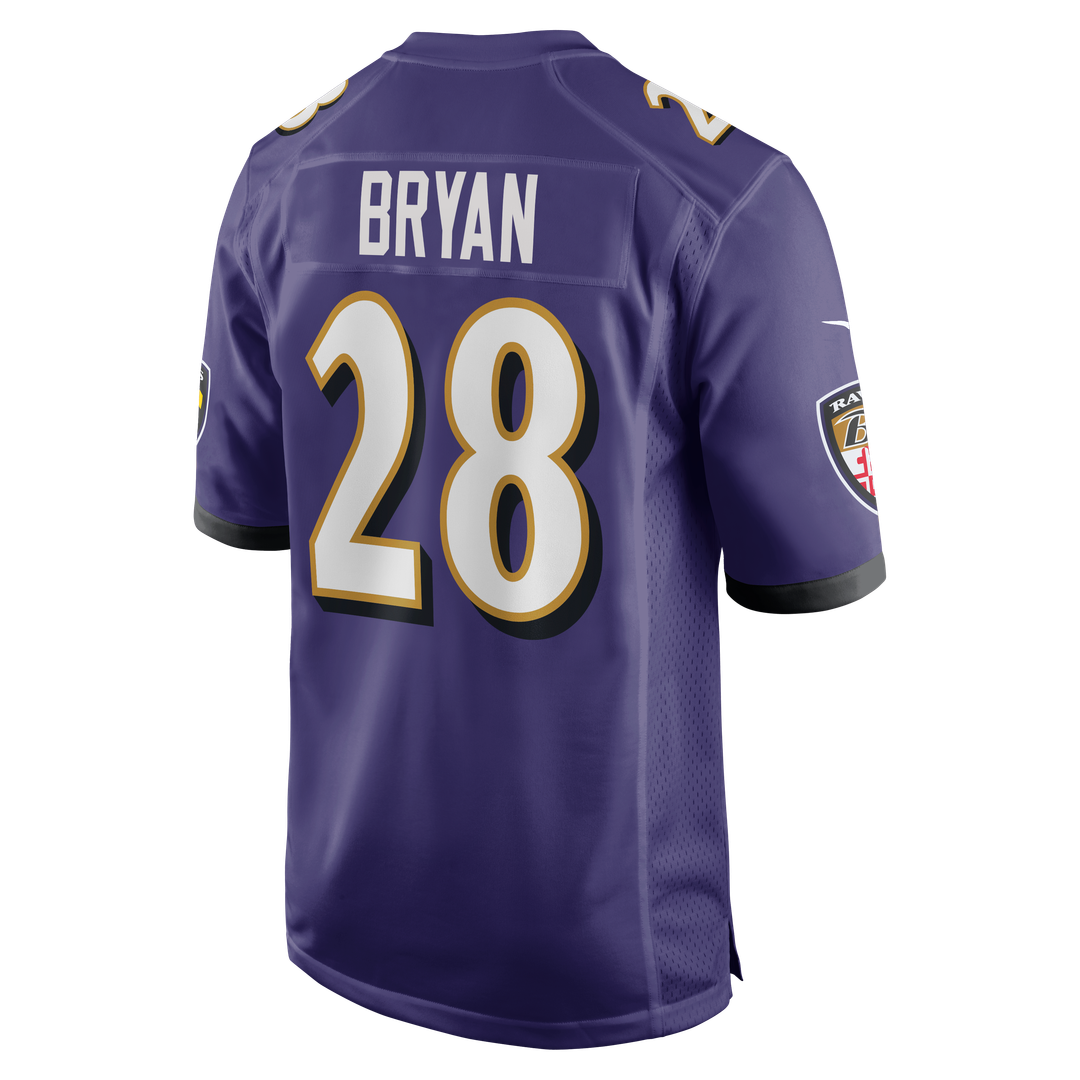 Taven Bryan Baltimore Ravens Team Jersey - Purple
