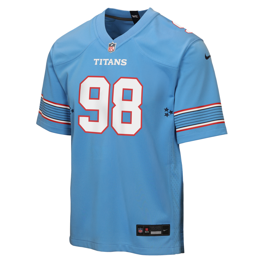 Jeffery Simmons Tennessee Titans Youth Jersey - Light Blue
