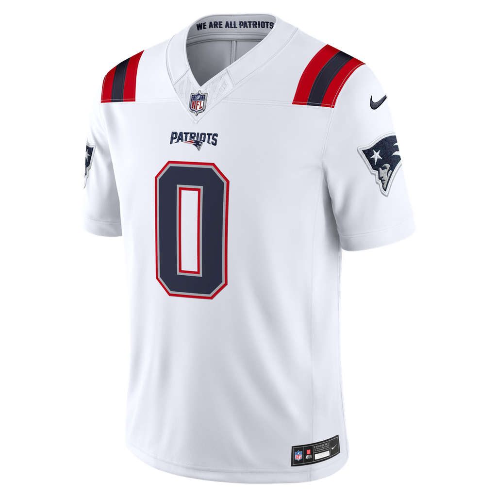 Christian Gonzalez New England Patriots Alternate Stitched Jersey - Red