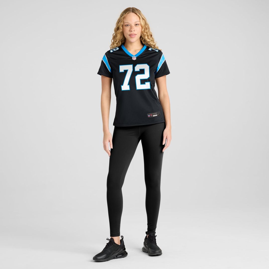 Taylor Moton Carolina Panthers Women's Team Jersey - Black