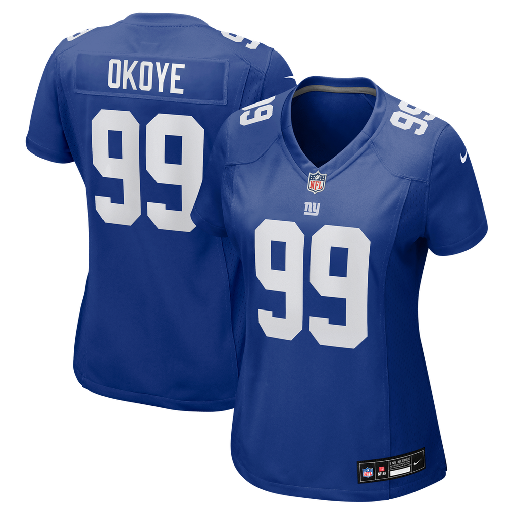 Basil Okoye New York Giants Women's Team Jersey - Royal