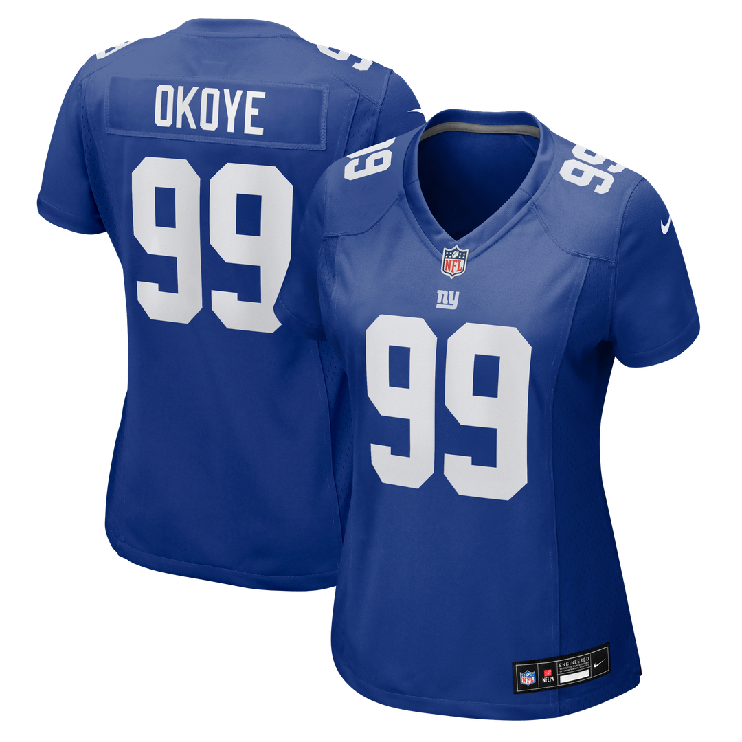 Basil Okoye New York Giants Women's Team Jersey - Royal