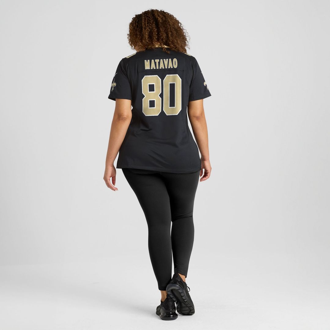 Moliki Matavao New Orleans Saints Women's Team Jersey - Black