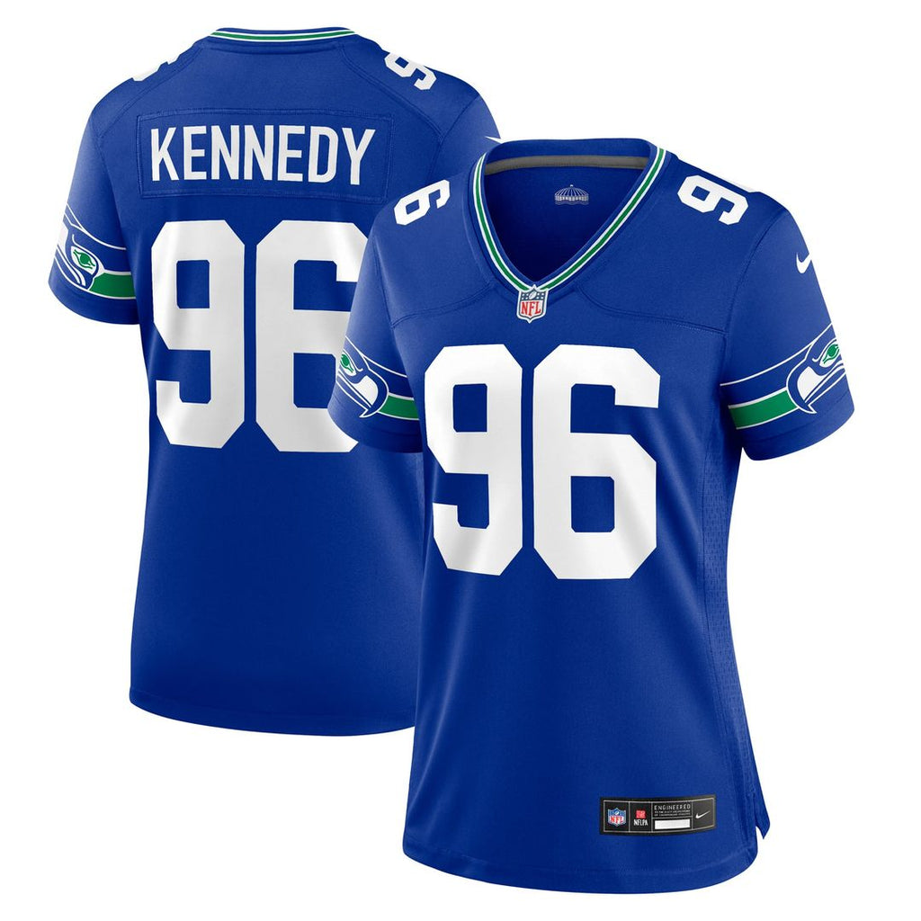 Cortez Kennedy Seattle Seahawks Women's Throwback Player Jersey - Royal