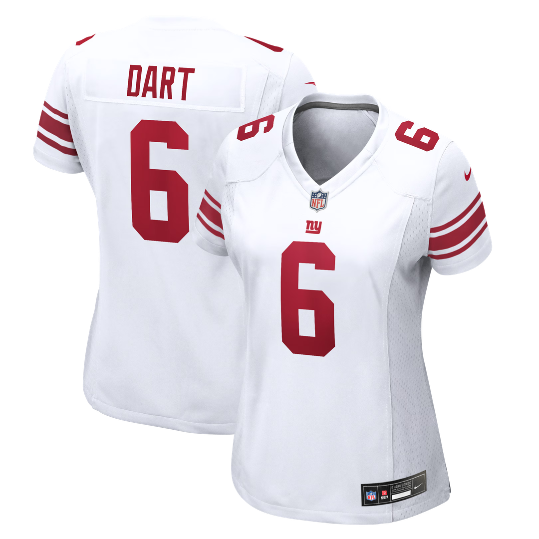 Jaxson Dart New York Giants Women's Jersey - White