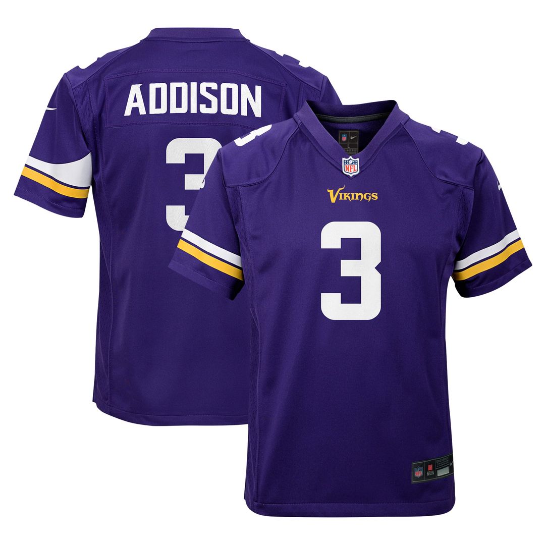 Addison Minnesota Vikings Youth Jersey - Purple