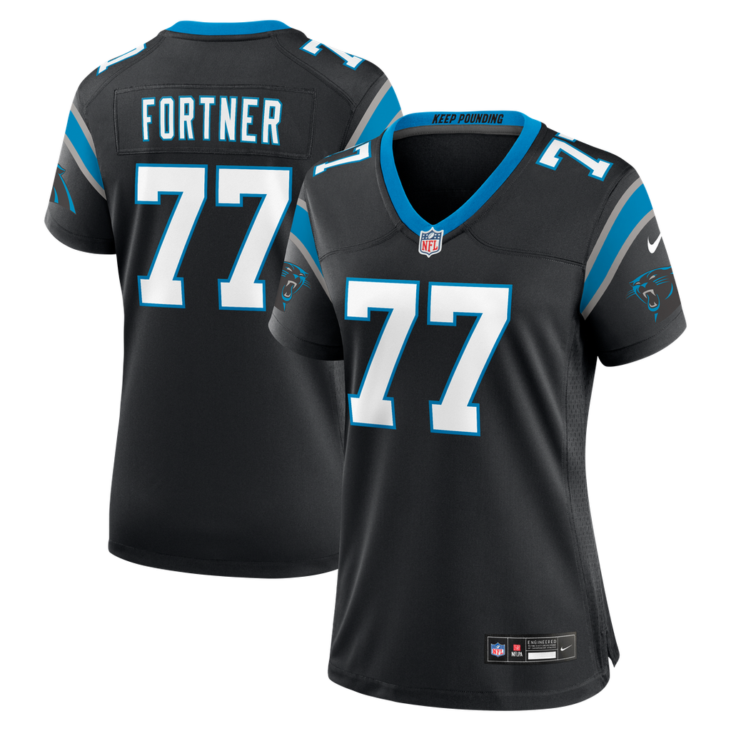 Luke Fortner Carolina Panthers Women's Team Jersey - Black