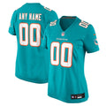 Miami Dolphins Women's Custom Jersey - Aqua