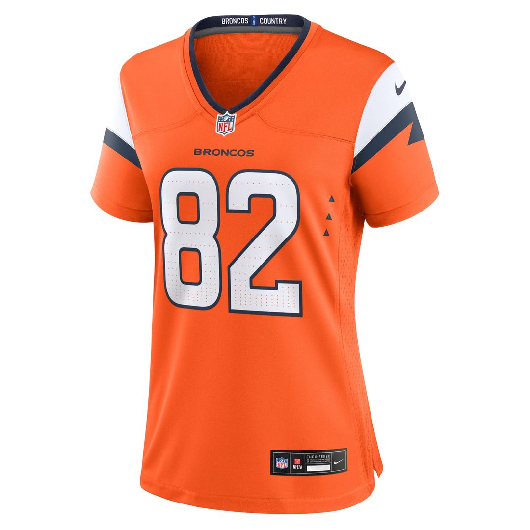 Adam Trautman Denver Broncos Women's Team Jersey - Orange