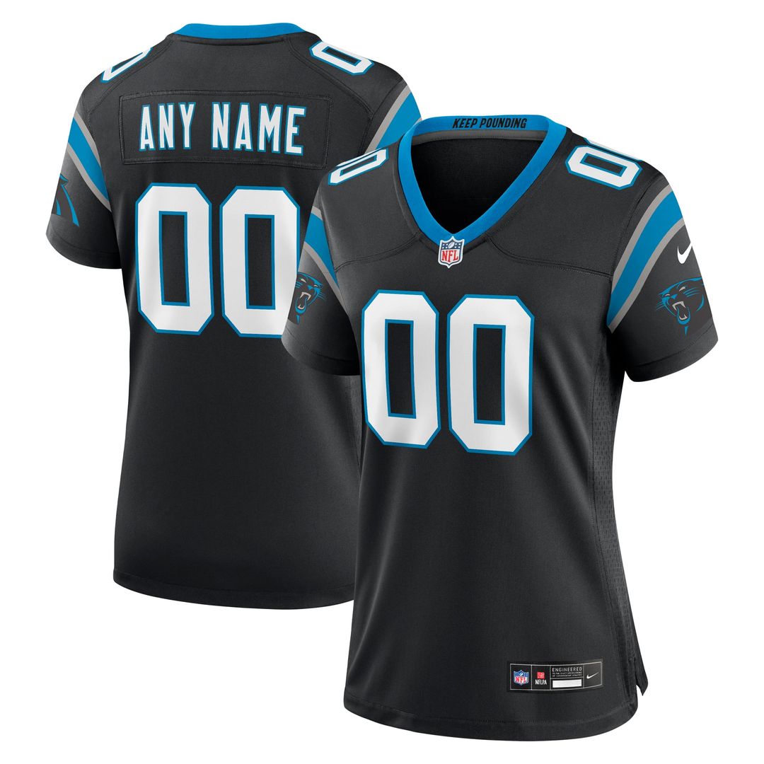 Carolina Panthers Women's Custom Jersey - Black