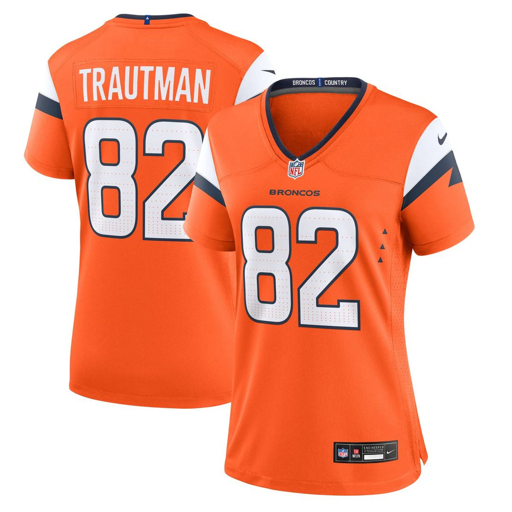 Adam Trautman Denver Broncos Women's Team Jersey - Orange