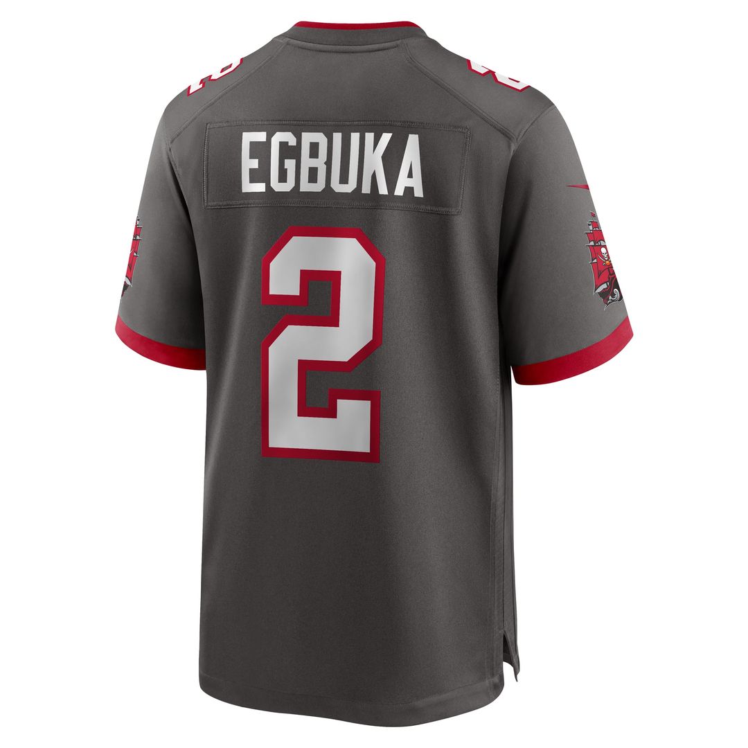 Emeka Egbuka Tampa Bay Buccaneers Alternate Jersey - Pewter
