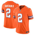 Patrick Surtain II Denver Broncos Alternate Mile High Collection 1977 Throwback Jersey - Orange