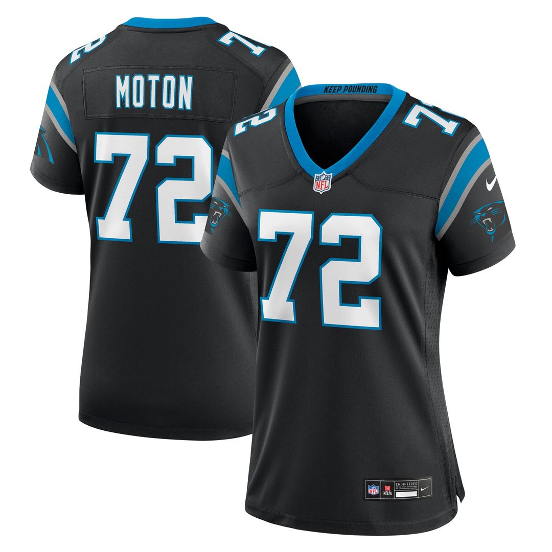 Taylor Moton Carolina Panthers Women's Team Jersey - Black